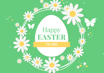 Free Spring Happy Easter Vector Illustration - vector gratuit #432061 
