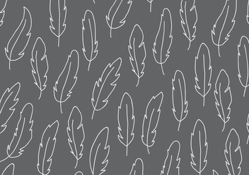 Gray Pattern With Feathers - vector gratuit #432191 