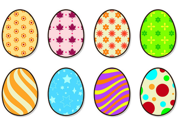 Icons Of Easter Eggs - vector gratuit #432291 