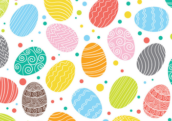 Easter Egg Pattern Vector Background - Free vector #432411