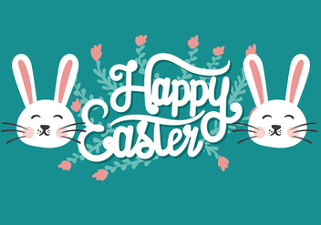 Easter Flat Background Vector - Free vector #432421