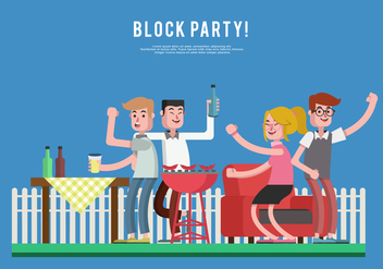 Block Party Vector Illustration - vector gratuit #432461 