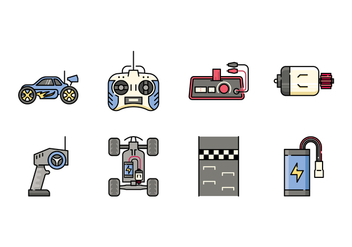 Remote Control Toys Icons - Free vector #432591