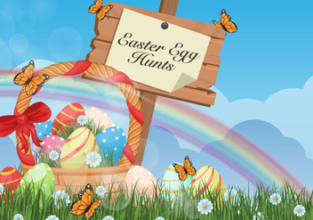 Easter Egg Hunt Background - бесплатный vector #432701