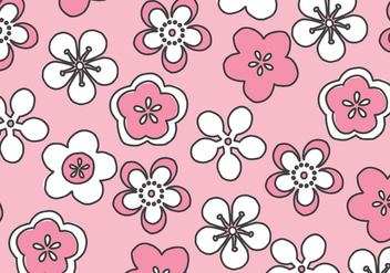 Pink Blossoms Pattern - vector #432761 gratis