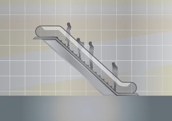 Modern Escalator Illustration - Free vector #432781