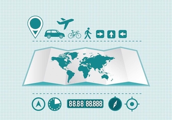 Travel Infographic Element Vector - vector gratuit #433091 