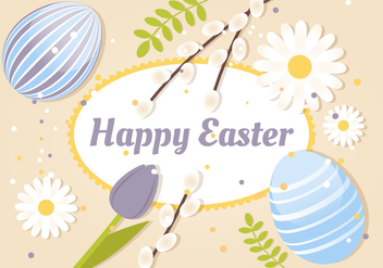 Free Spring Happy Easter Vector Illustration - бесплатный vector #433111