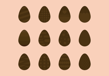 Set Of Chocolate Easter Eggs - Kostenloses vector #433181