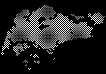 Dotted Singapore Map Vector - бесплатный vector #433231