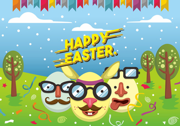 Hipster Easter Vector Design - Free vector #433451