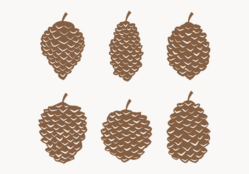 Vector Pine Cones Collection - vector gratuit #433501 