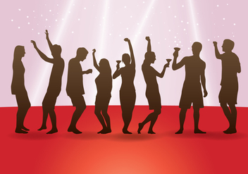 Dancing People Silhouettes - Free vector #433571