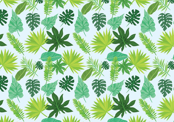 Free Exotic Leaves Pattern Vectors - Kostenloses vector #433651