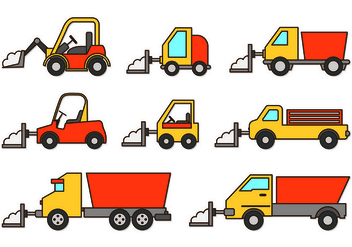 Set Of Snow Blower Icons - Free vector #433701