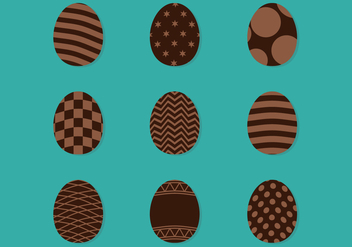 Decorated Chocolate Eggs - Free vector #433801