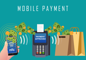 Mobile Payment With Nfc Technology - vector #433901 gratis