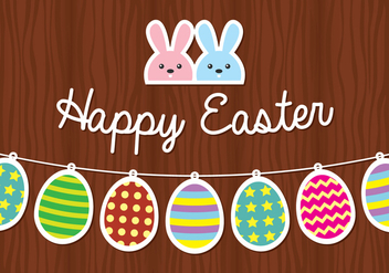 Easter Bunny and Egg Background - vector #433971 gratis