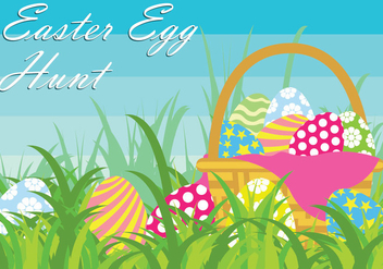 Easter Egg Hunt Vector Illustration - Kostenloses vector #434301