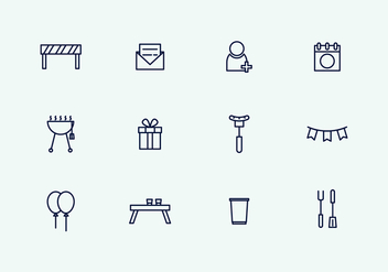 Outline Party Icons - Free vector #434571