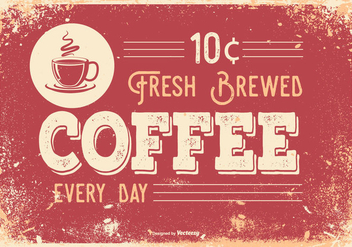 Vintage Retro Style Coffee Illustration - vector #434741 gratis