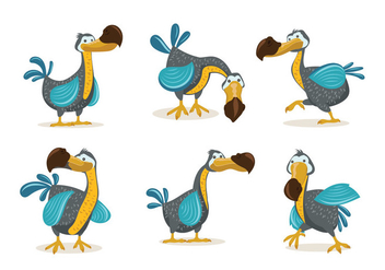 Dodo Bird Illustration Cartoon Style - Free vector #434851