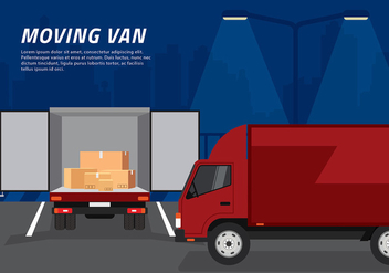 Moving Van Loading Free Vector - vector gratuit #435011 