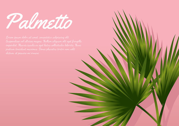 Palmetto Pink Background Free Vector - бесплатный vector #435271