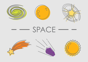 Space Flat Vector - Free vector #435291