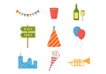 Free Block Party Vector Icons - Free vector #435421