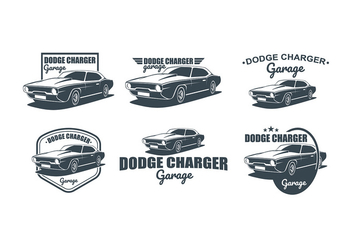 Dodge Charger Logo Free Vector - vector #435451 gratis
