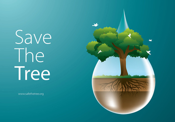 Save The Tree Free Vector - vector gratuit #435461 