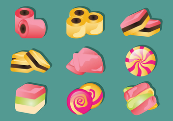 Licorice Candy Icons - vector gratuit #435491 