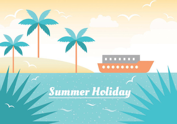 Free Summer Vacation Vector Illustration - Free vector #435711