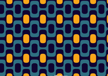 Blue And Orange Copacabana Seamless Pattern Vector - Free vector #435741