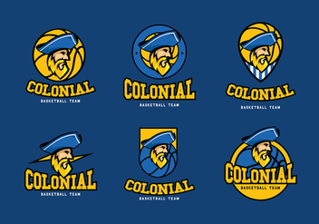 Colonial Basketball Logo Free Vector - Kostenloses vector #435751