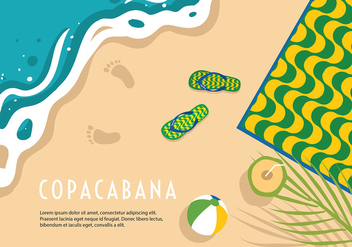 Copacabana Beach Background Vector - Free vector #435771