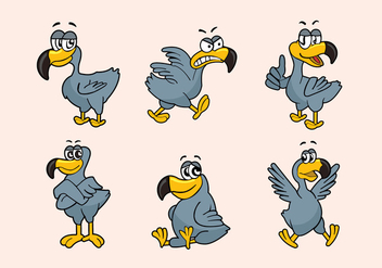Dodo Cartoon Character Pose Vector Illustration - бесплатный vector #435891