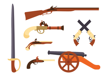 Colonian Weapon Vector Pack - Free vector #435931
