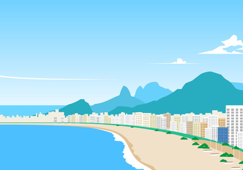 Landscape Of Copacabana Free Vector - Kostenloses vector #435951