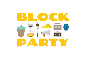Block party vector icons - vector gratuit #436021 