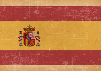 Flag of Spain on Grunge Background - Kostenloses vector #436111