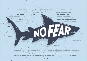 Free Vector Shark Silhouette Illustration With Typography - Kostenloses vector #436401
