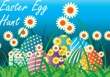 Easter Egg Hunt Vector Illustration - бесплатный vector #436721
