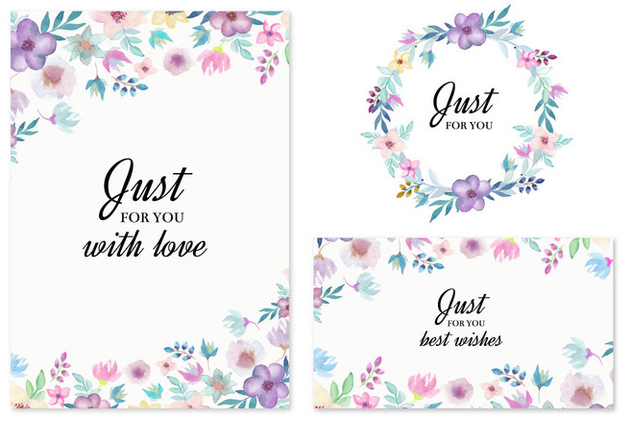 Free Vector Wedding Invitation With Watercolor Flowers - Free vector #436811