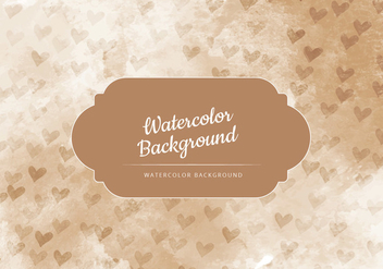 Vector Tan with Tiny Hearts Watercolor Background - vector gratuit #436821 