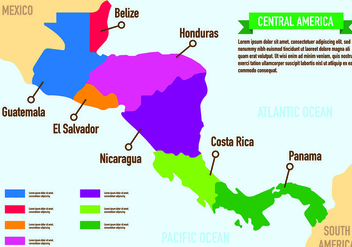Central America Map Infographic - vector gratuit #437081 