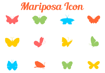 Colorful Butterfly Silhouette - vector #437121 gratis