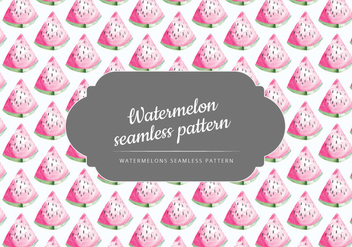 Vector Hand Drawn Watermelon Pattern - бесплатный vector #437511