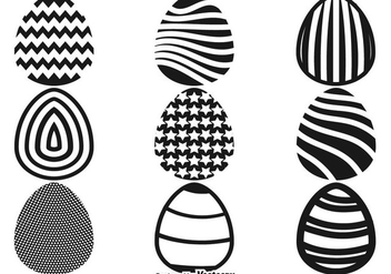 Easter Eggs Flat Icons Vector - vector gratuit #437681 